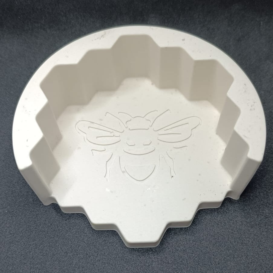 Handmade Jesmonite Bee Coaster Set (4 Pieces + Holder)