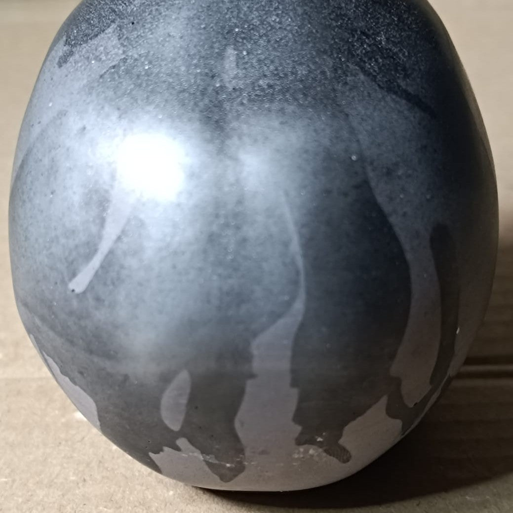 Black Grey Silver Large Handcrafted Jesmonite Skull Paperweight | Decorative & Functional Art