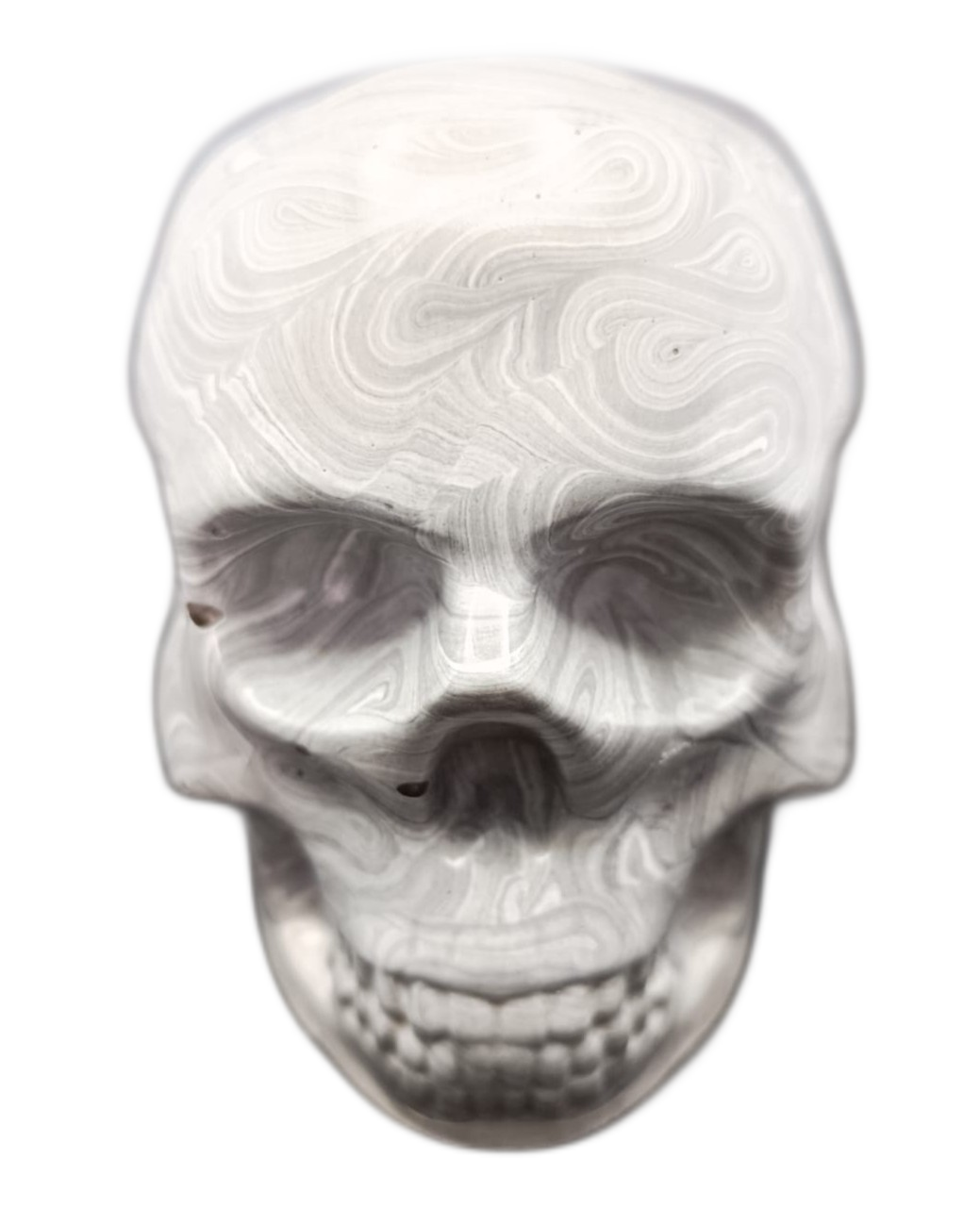 Large Handcrafted Skull Ornament – Jesmonite & Epoxy Resin | Decorative & Functional Art