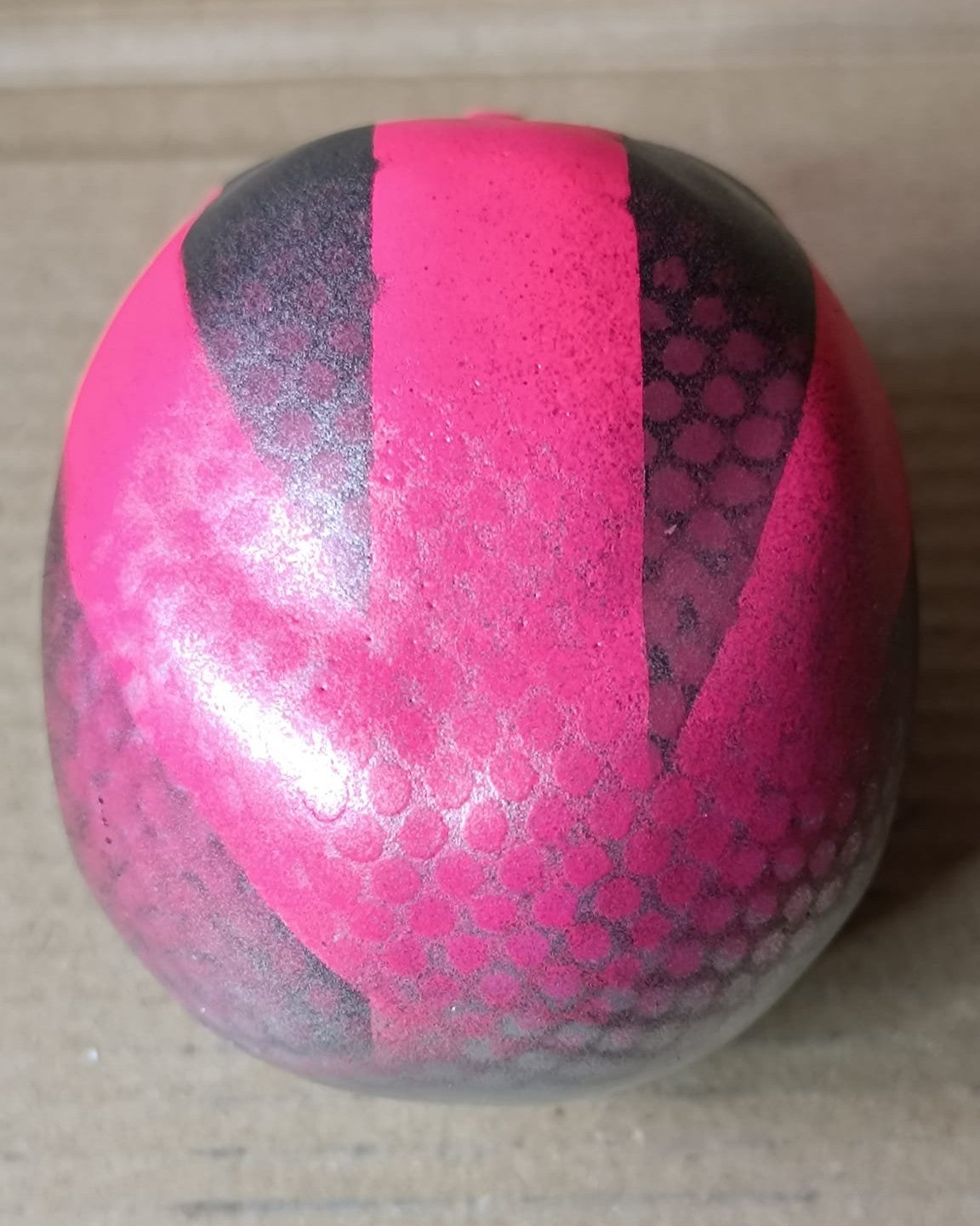 Pink Black Chrome SIlver Large Handcrafted Jesmonite Skull Paperweight | Decorative & Functional Art