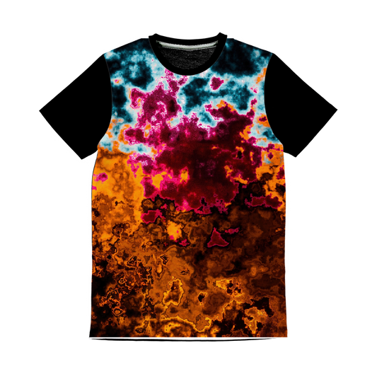 Abstract Lava Classic Sublimation Panel T-Shirt