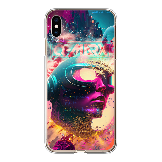 Q-MARX - Everything Starts With a Thought Back Printed Transparent Hard Phone Case