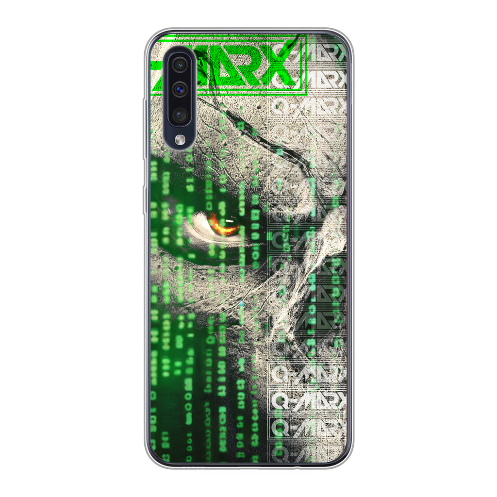 Q-Marx - Matrix Skull Back Printed Transparent Soft Phone Case