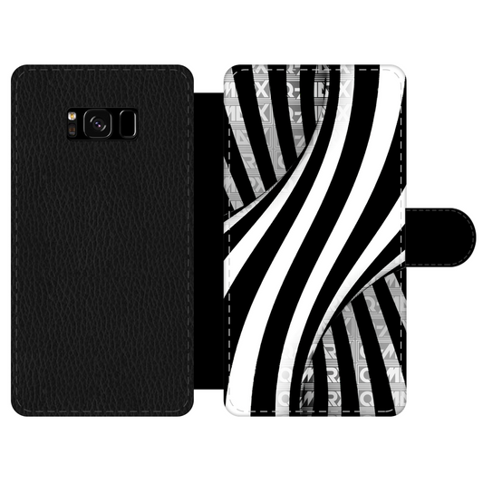 Q-MARX - Monochromatic Swirl Front Printed Wallet Cases