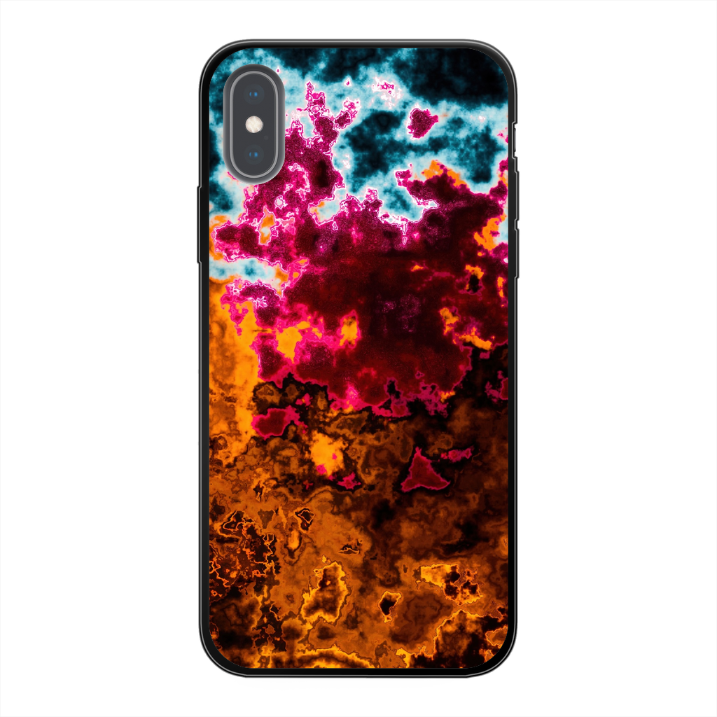Abstract Lava Back Printed Black Soft Phone Case