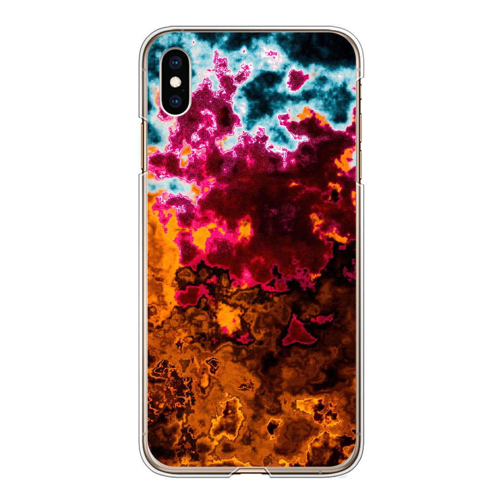 Abstract Lava Back Printed Transparent Hard Phone Case