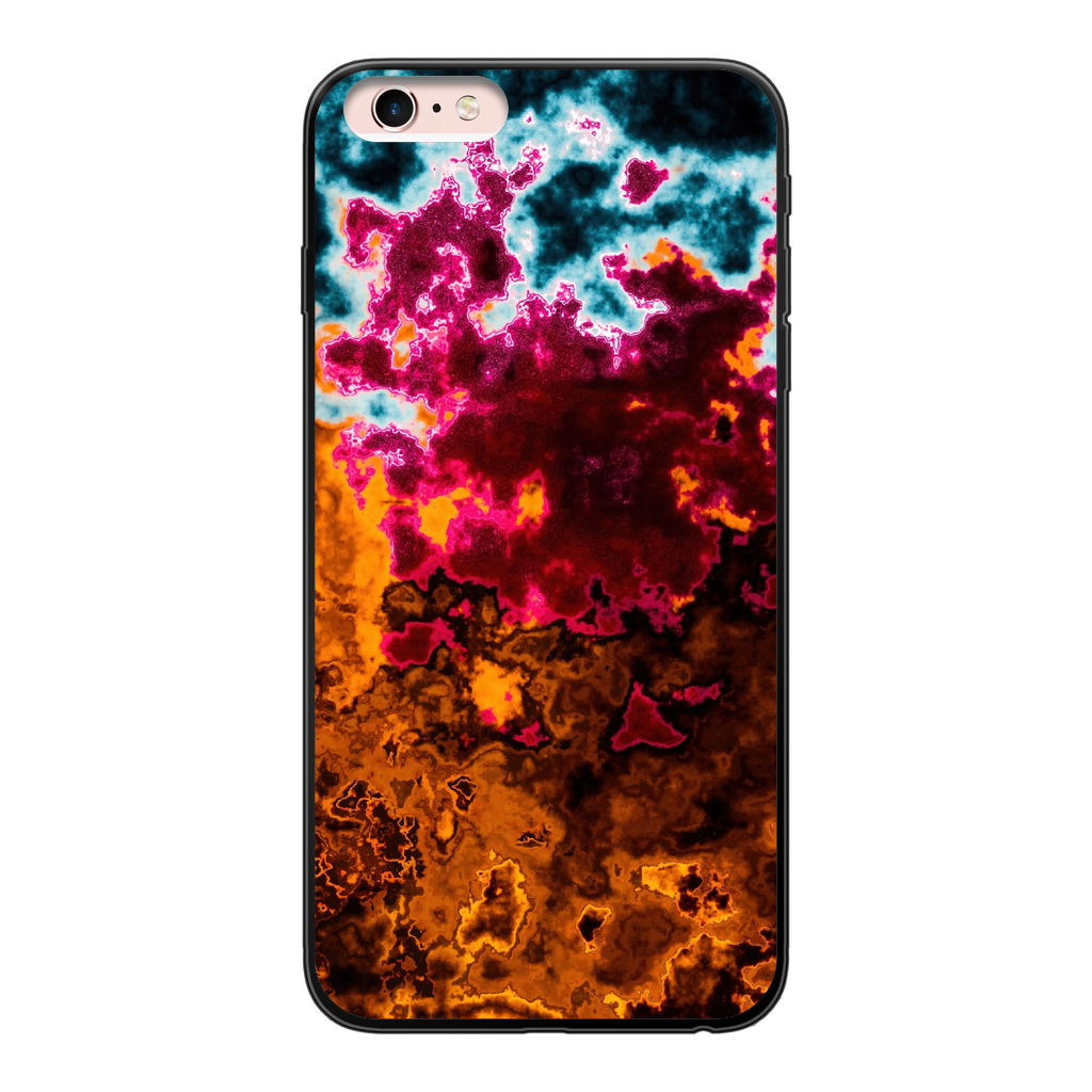 Abstract Lava Back Printed Black Soft Phone Case