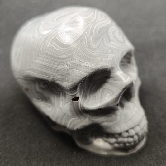 Large Handcrafted Skull Ornament – Jesmonite & Epoxy Resin | Decorative & Functional Art