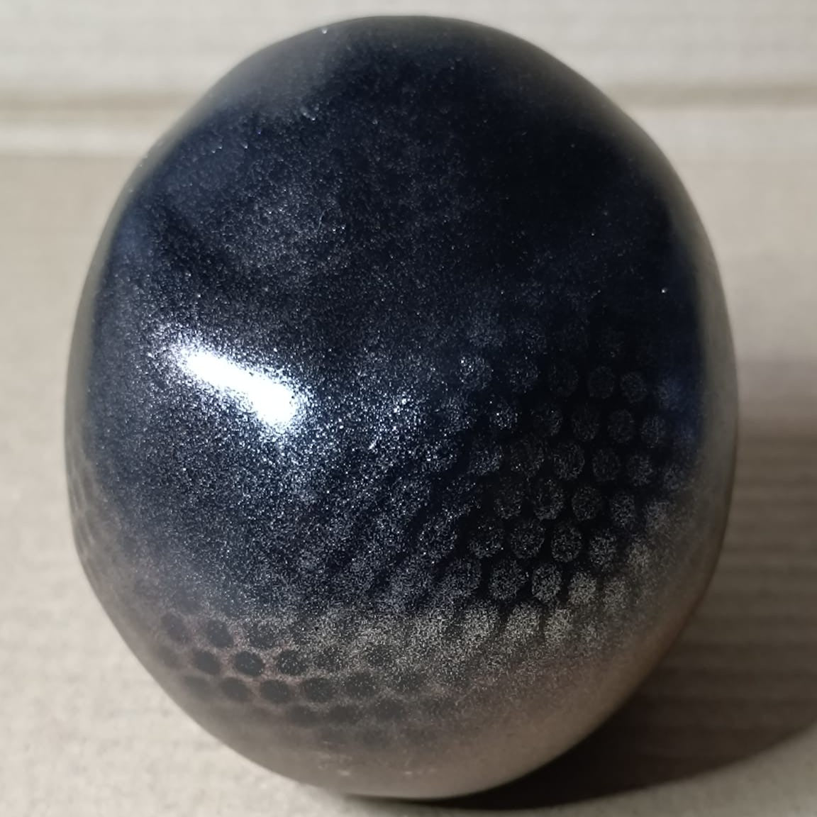 Gun Metal Black Silver Large Handcrafted Jesmonite Skull Paperweight | Decorative & Functional Art