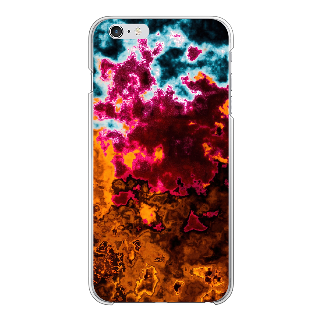Abstract Lava Back Printed Transparent Hard Phone Case