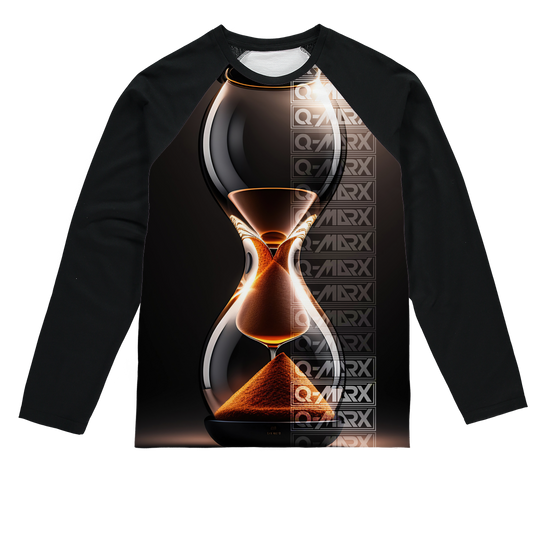 Q-MARX - Sands of Time (TimeGlass) Design Sublimation Baseball Long Sleeve T-Shirt